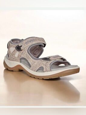 Wrn 1X 🌴 ECCO YUCATÁN cracked nubuck sandals women’s shoes size 38 7 7.5